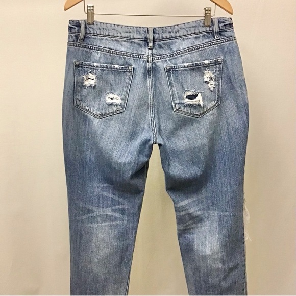 KanCan 15 (31) Ruby High Rise Jeans Distressed Boyfriend KC8571M Thigh Rub - Picture 9 of 13